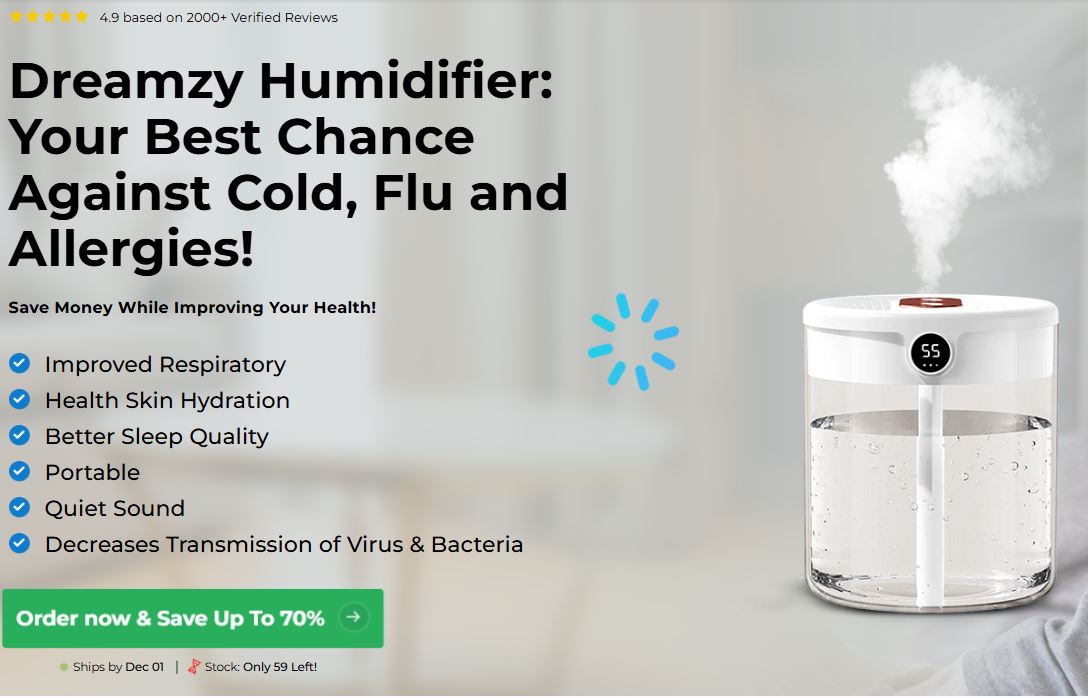 Dreamzy Humidifier Reviews [Canada,US] Best for Skin Hydration Bedroom, Must Check Amazon Price & Consumer Reports Before Buy?